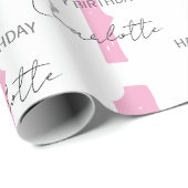 Personalised Pink 1st 2nd 3rd 10th Birthday Party ラッピングペーパー (ロールコーナー)