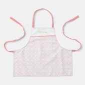 Personalised Pink Dot Shapes Apron. エプロン (正面)