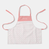 Personalised Pink Dot Shapes Apron. エプロン (正面)