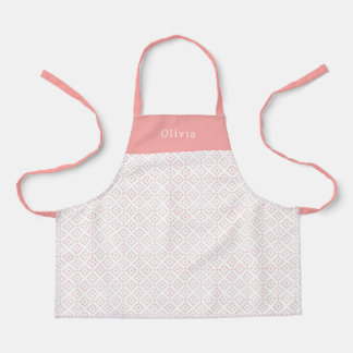Personalised Pink Dot Shapes Apron. エプロン