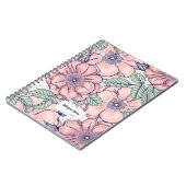 PERSONALISED Pink Flower Pattern Notebook Journal ノートブック (左側)