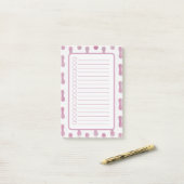 Personalised Pink Shapes Note List. ポストイット (デスク上)