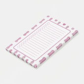 Personalised Pink Shapes Note List. ポストイット (アングル)
