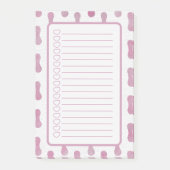 Personalised Pink Shapes Note List. ポストイット (正面)