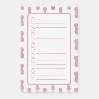 Personalised Pink Shapes Note List. ポストイット