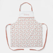 Personalised Pretty Poppy Pattern Apron エプロン (正面)