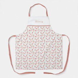 Personalised Pretty Poppy Pattern Apron エプロン