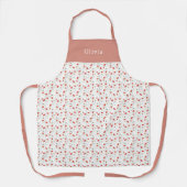 Personalised Pretty Poppy Pattern Apron エプロン (正面)