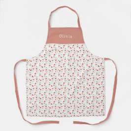 Personalised Pretty Poppy Pattern Apron エプロン