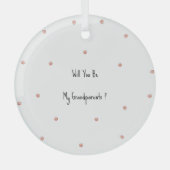 Personalised Proposal Pregnancy Announcement. ガラスオーナメント (正面)