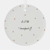 Personalised Proposal Pregnancy Announcement. ガラスオーナメント (裏面)