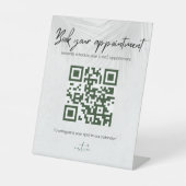 Personalised QR code stand 台座サイン (正面)