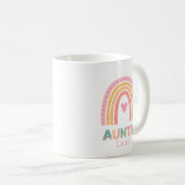 Personalised Rainbow Mug Gift for Auntie Best mug コーヒーマグカップ (正面右)