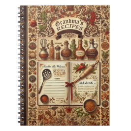 Personalised Recipe Spiral Notebook  ノートブック
