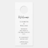 Personalised Room Reserved Minimalist Wedding Door ドアノブサイン (正面)