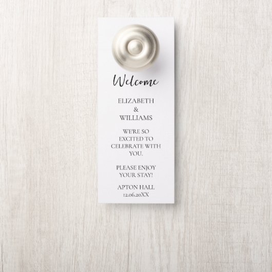 Personalised Room Reserved Minimalist Wedding Door ドアノブサイン (ノブ)