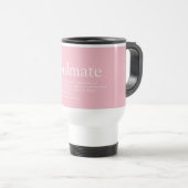 Personalised Soulmate Definition Girly Pink トラベルマグ (正面右)