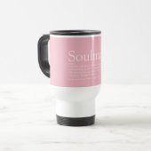 Personalised Soulmate Definition Girly Pink トラベルマグ (正面左)