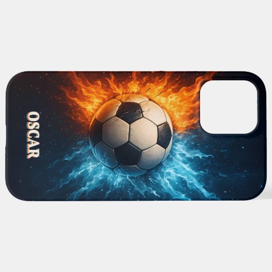 Personalised Sports/Soccer iPhone 12 Pro Max Case iPhoneケース (裏面横)