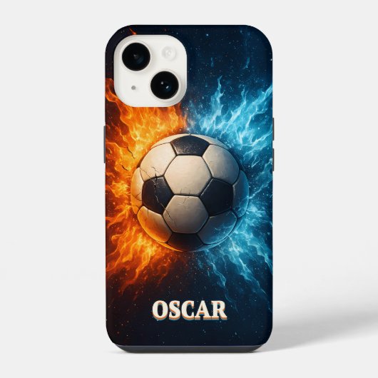 Personalised Sports/Soccer iPhone 14 Case iPhoneケース (裏面)