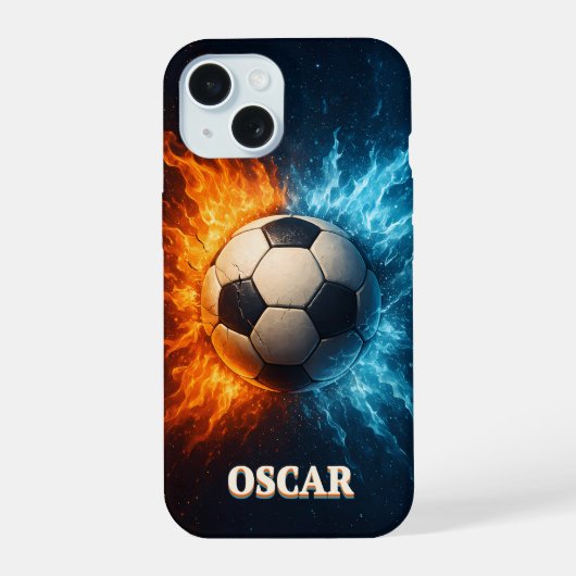 Personalised Sports/Soccer iPhone 15 case 15ケース (裏面)