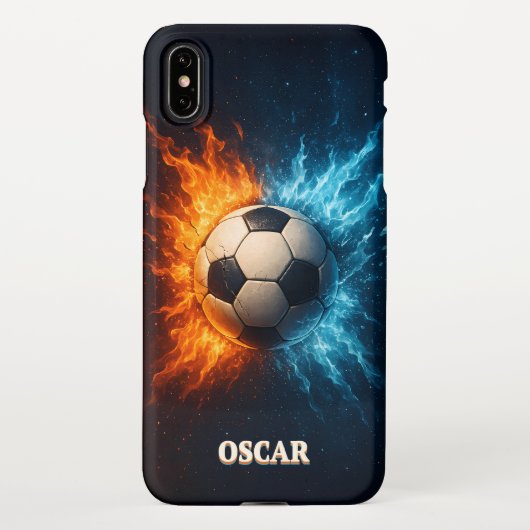 Personalised Sports/Soccer iPhone XS Max Case iPhoneケース (裏面)