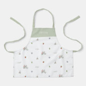 Personalised Spring Mice On A Bike Pattern Apron エプロン (正面)
