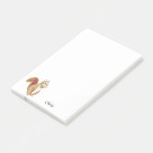 Personalised squirrel Notas Post-It ポストイット (アングル)