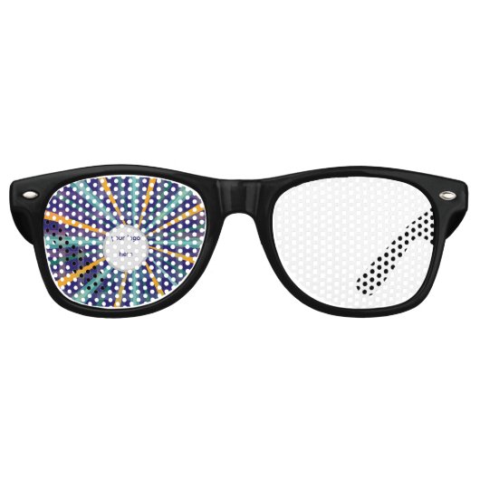 personalised stunning blue レトロサングラス (正面)