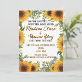 Personalised Sunflower Wedding Invitation | Rustic 招待状 (スタンド正面)