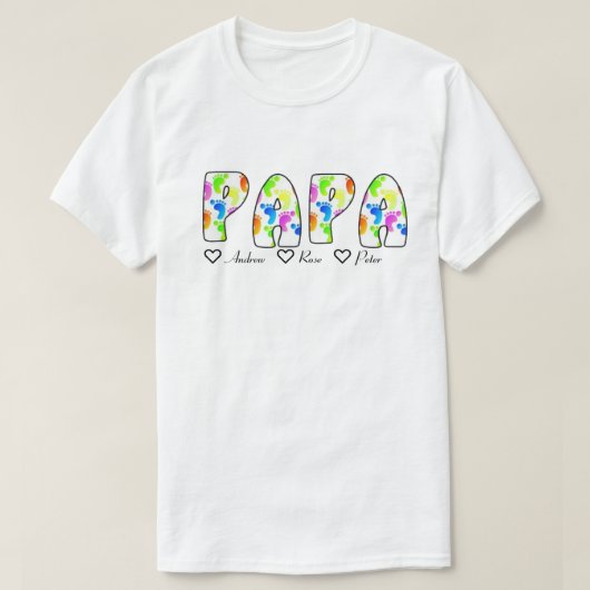 personalised t-shirt for dad with retro lettering tシャツ (デザイン正面)