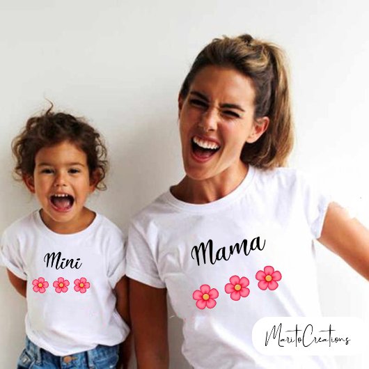 Personalised T-shirt for Mother's Day in pairs トドラーTシャツ