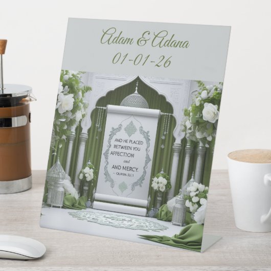 Personalised Table Sign- Islamic Wedding  台座サイン (インサイチュ)