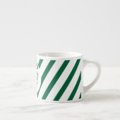 Personalised Take Out Coffee Cup Green Striped エスプレッソカップ (右)