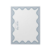 Personalised Teacher Appreciation Whimsical Wavy ノートパッド (回転)