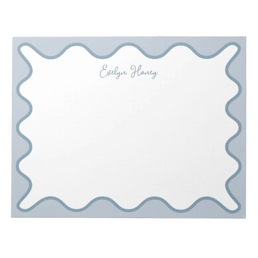 Personalised Teacher Appreciation Whimsical Wavy ノートパッド (正面)