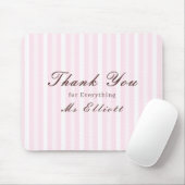 Personalised Thank You Teacher Mouse Pad Pink Mist マウスパッド (マウス)