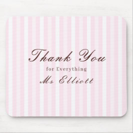 Personalised Thank You Teacher Mouse Pad Pink Mist マウスパッド