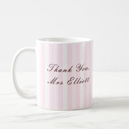 Personalised Thank You Teacher Mug コーヒーマグカップ (左)