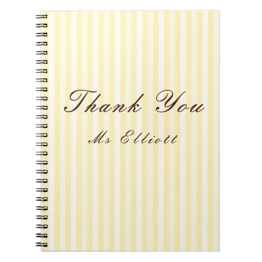 Personalised Thank You Teacher Notebook  ノートブック (正面)