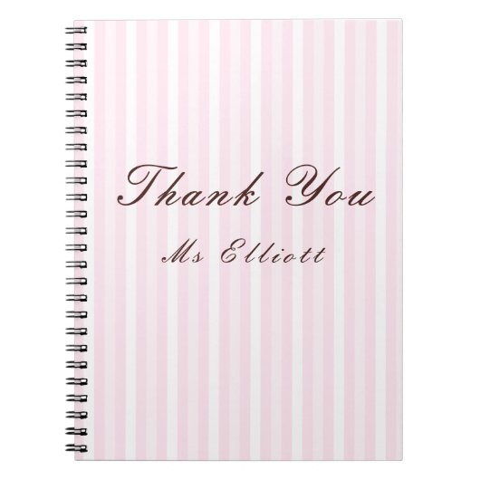Personalised Thank You Teacher Notebook  ノートブック (正面)