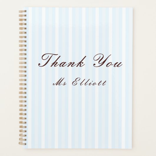 Personalised Thank You Teacher Notebook  プランナー手帳 (正面)
