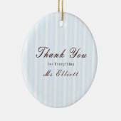 Personalised Thank You Teacher Ornament Bluebell セラミックオーナメント (右)