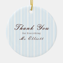 Personalised Thank You Teacher Ornament Bluebell セラミックオーナメント