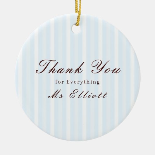 Personalised Thank You Teacher Ornament Bluebell セラミックオーナメント (正面)