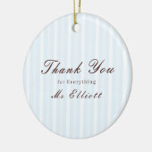 Personalised Thank You Teacher Ornament Bluebell セラミックオーナメント (左)