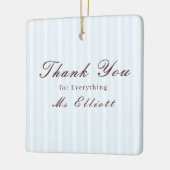 Personalised Thank You Teacher Ornament Bluebell セラミックオーナメント (左)
