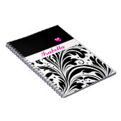 Personalised Trendy B & W Spiral Photo Notebook ノートブック (右側)