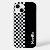 Personalised Two-Tone Checkerboard Case-Mate iPhoneケース (裏面)