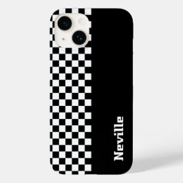 Personalised Two-Tone Checkerboard Case-Mate iPhone 14ケース